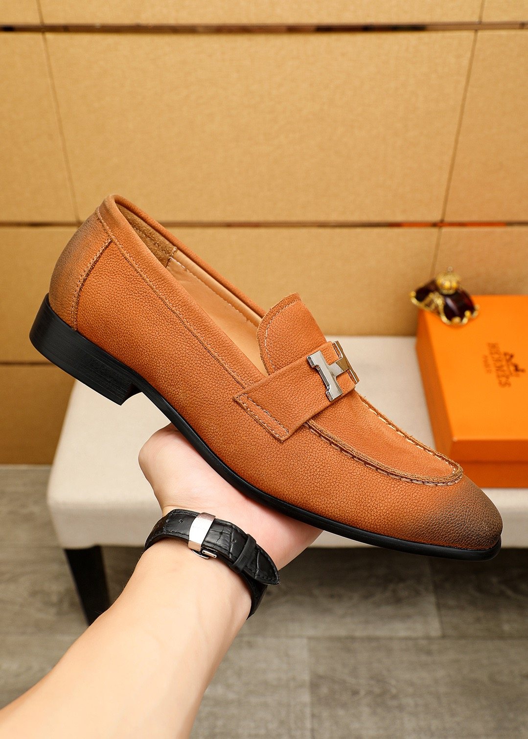 Hermès H-Hardware Loafers - Moccasin-Style Toe Stitching