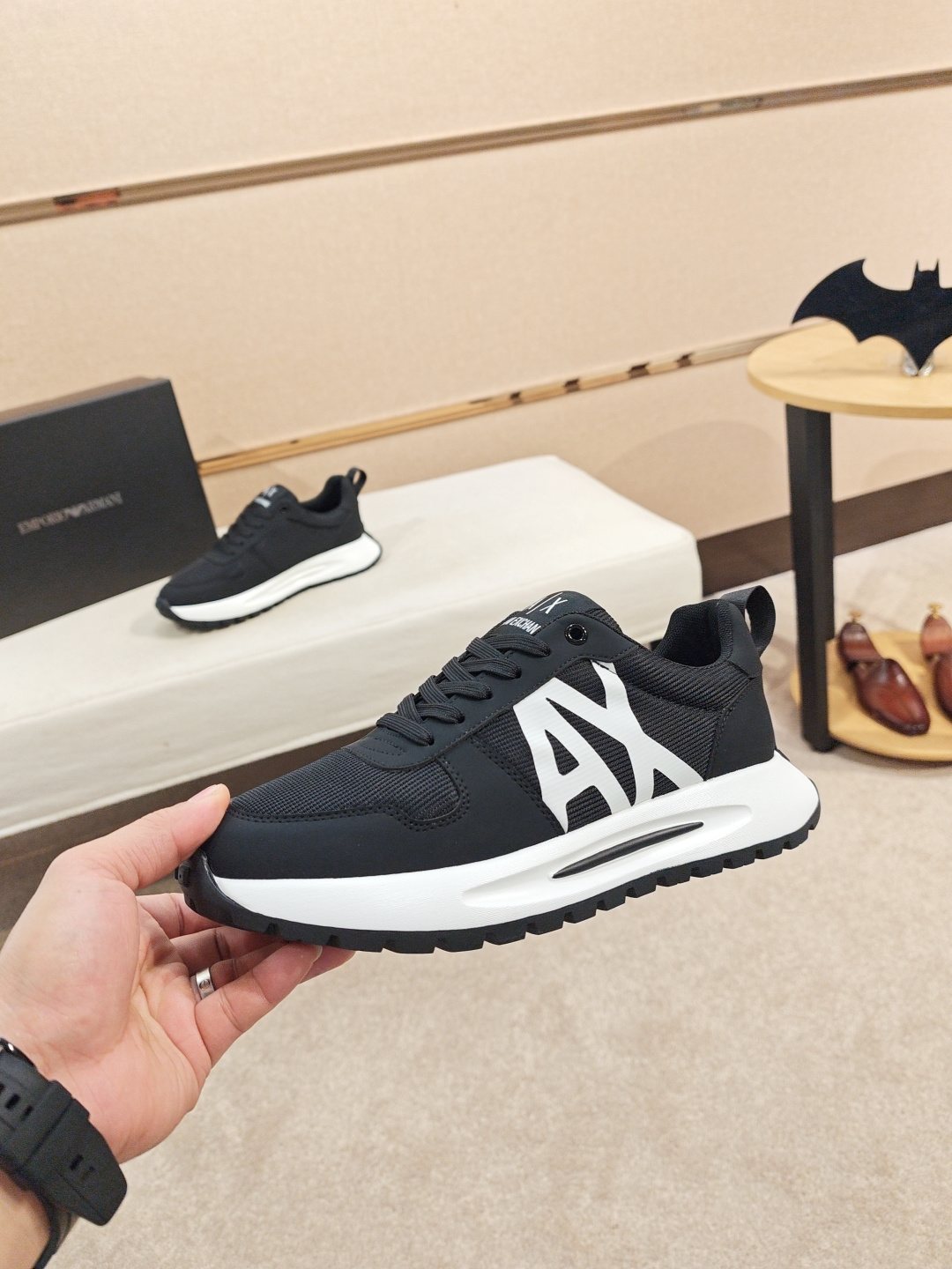 Armani A|X Graphic Lace-Up Sneakers