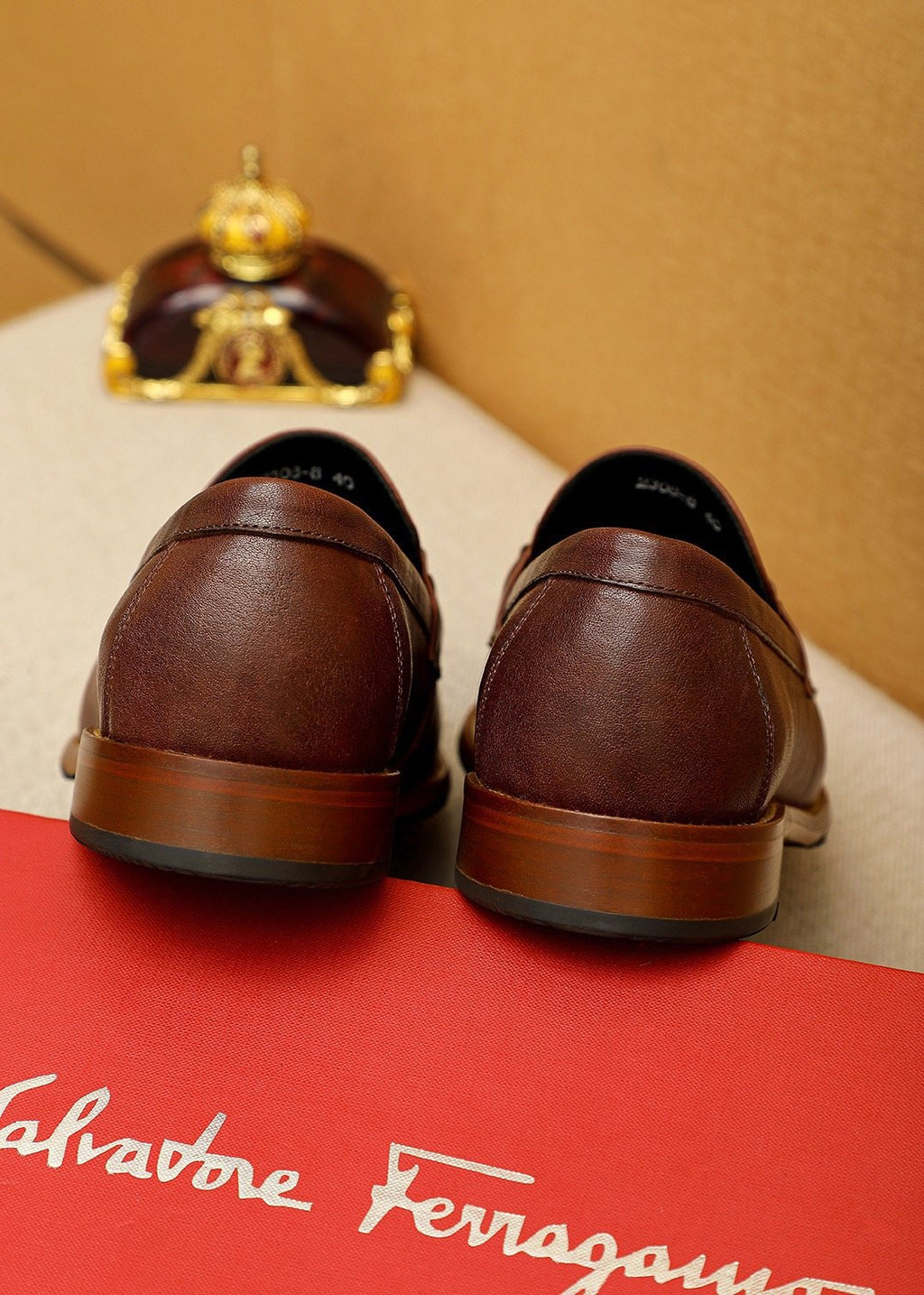 Salvatore Ferragamo Men's Leather Bit Loafers - Stacked Heel